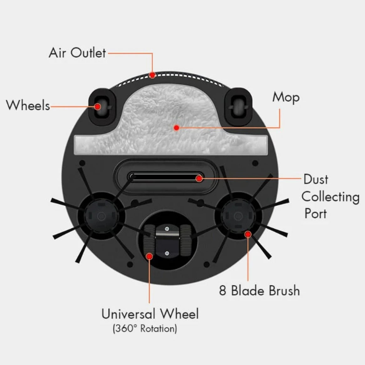 Robot Aspirador Inteligente Hoomiu